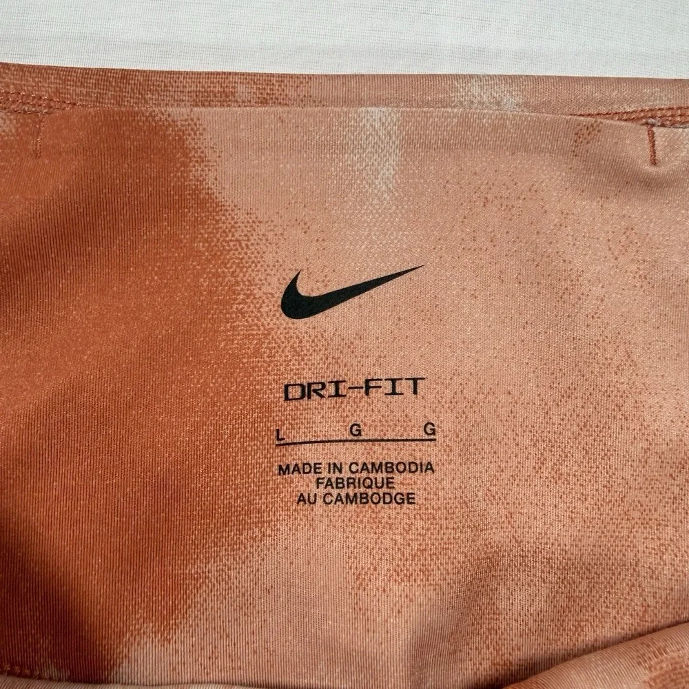 Women's Nike One Luxe Mid-Rise Full Length Orange Tie Dye Leggings Large NWOT